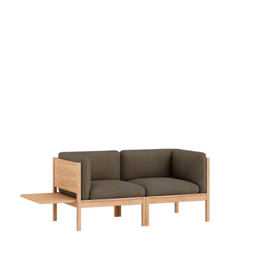 MOEBE - Modulsofa 2 Seater m. Sidebord, Autumn 361