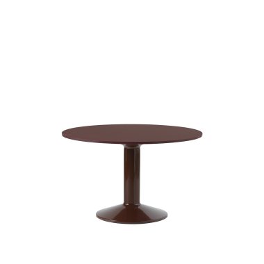 MUUTO - Midst Spisebord Ø120, Dark Red Linoleum/Dark Red