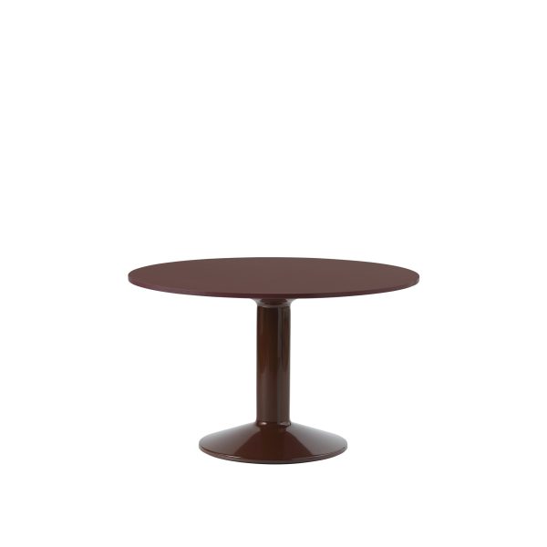 MUUTO - Midst Spisebord Ø120, Dark Red Linoleum/Dark Red