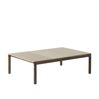 MUUTO - Couple Sofabord 120x84 - 2 Plain 1 Wavy, Sand/Dark Oak