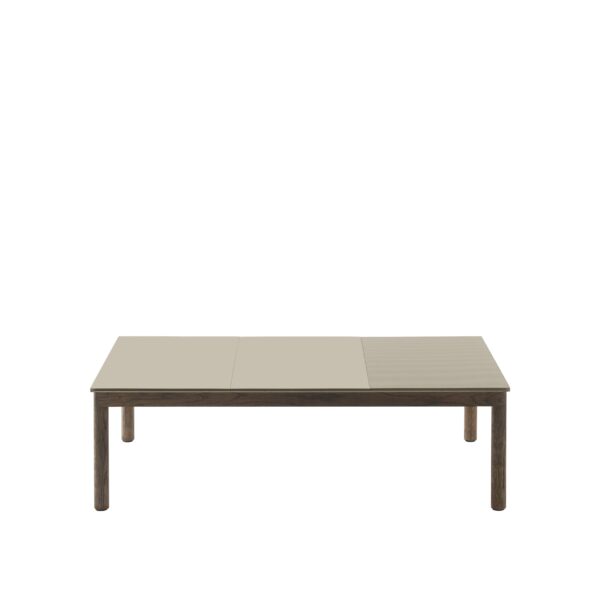 MUUTO - Couple Sofabord 120x84 - 2 Plain 1 Wavy, Sand/Dark Oak - Billede 2