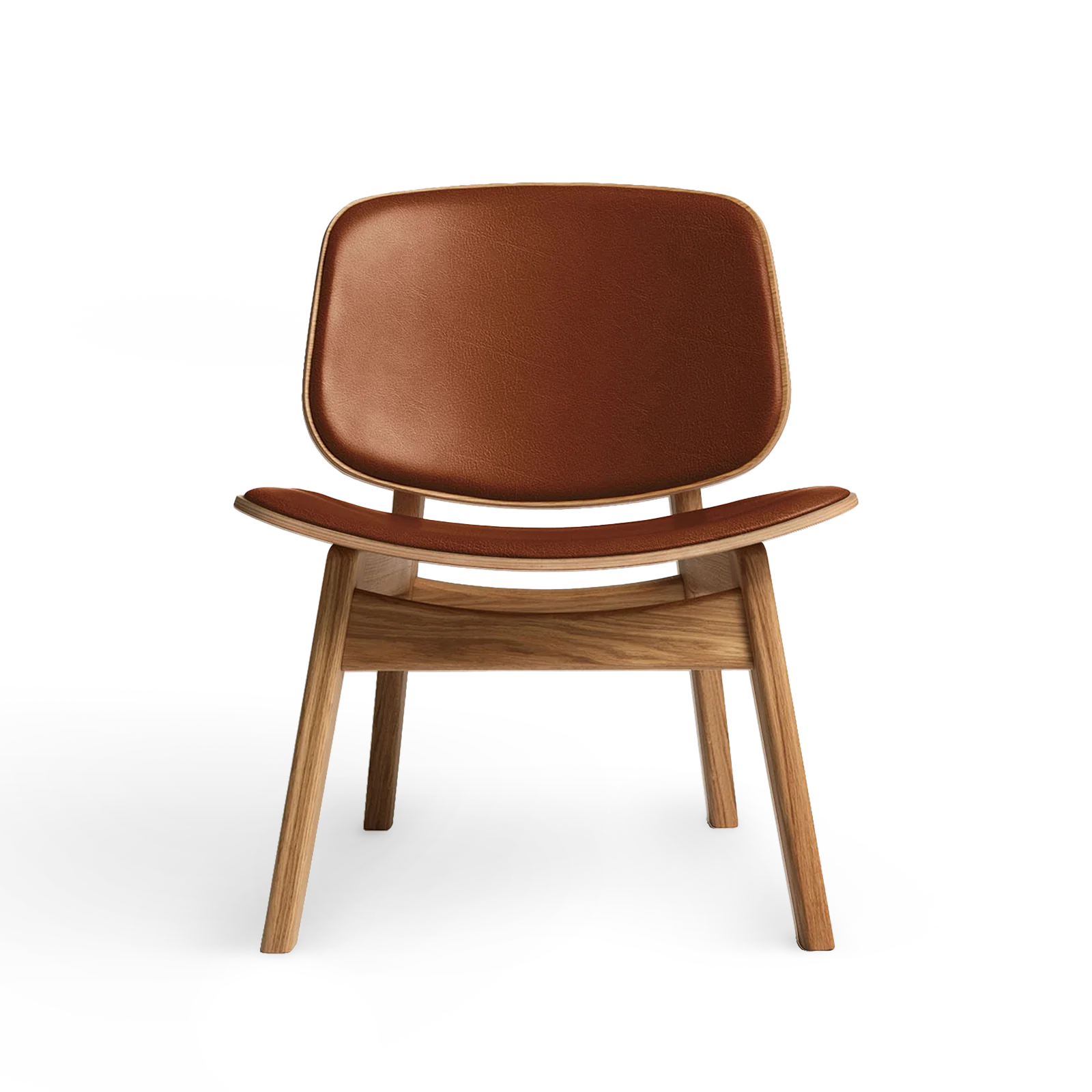 RO COLLECTION - Pandora Loungestol, Oak/Exclusive Leather Cognac