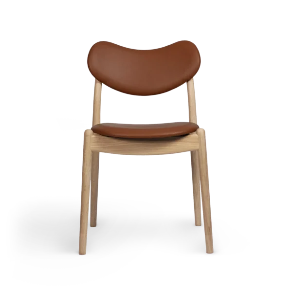 RO COLLECTION - Hybrid Spisebordsstol, Soaped Oak/Standard Leather Calvados