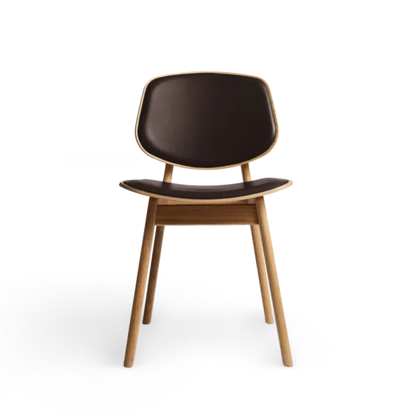 RO COLLECTION - Pandora Spisebordsstol, Oak/Exclusive Leather Choco