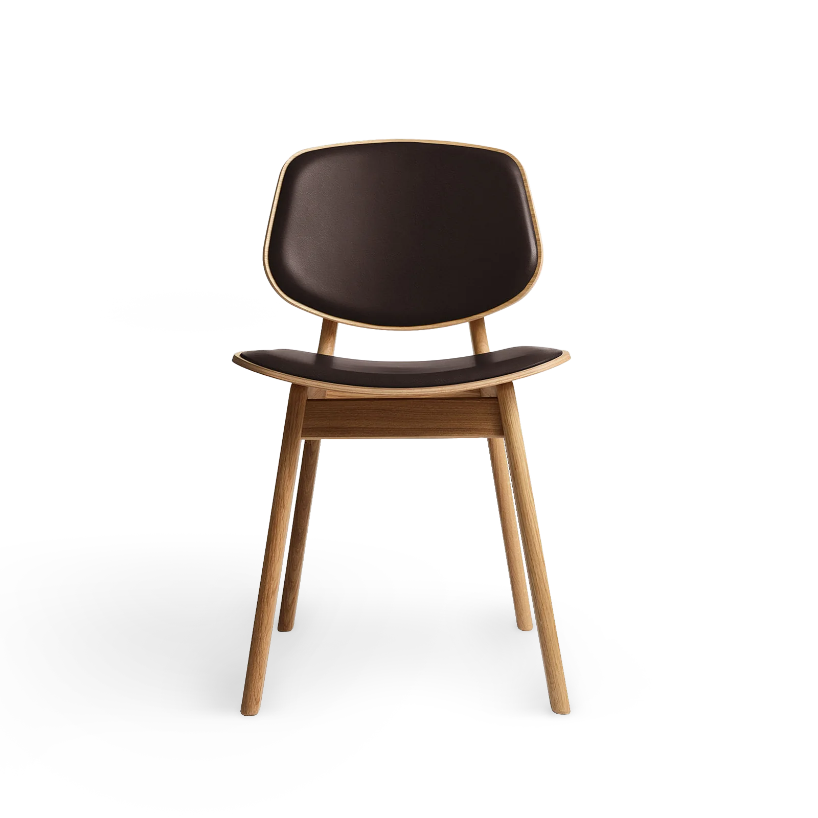 RO COLLECTION - Pandora Spisebordsstol, Oak/Exclusive Leather Choco