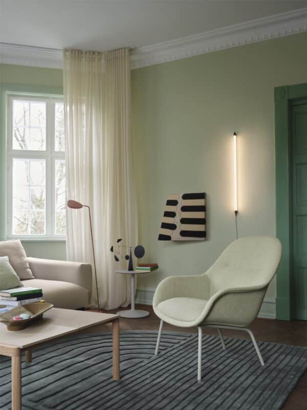 MUUTO - Couple Sofabord 80x84 - 1 Plain 1 Wavy, Sand/Oak - Billede 4