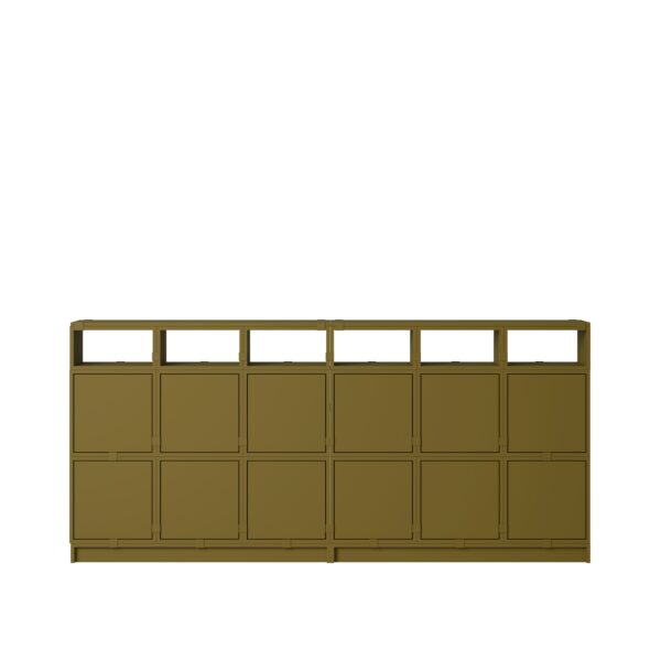 MUUTO - Stacked Opbevaringssystem Sideboard 1, Brown Green