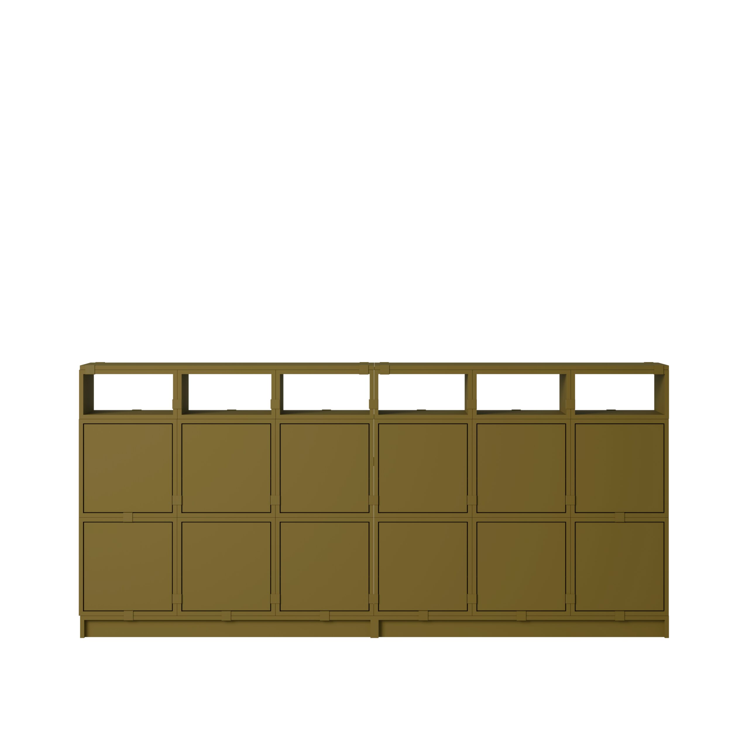 MUUTO - Stacked Opbevaringssystem Sideboard 1, Brown Green