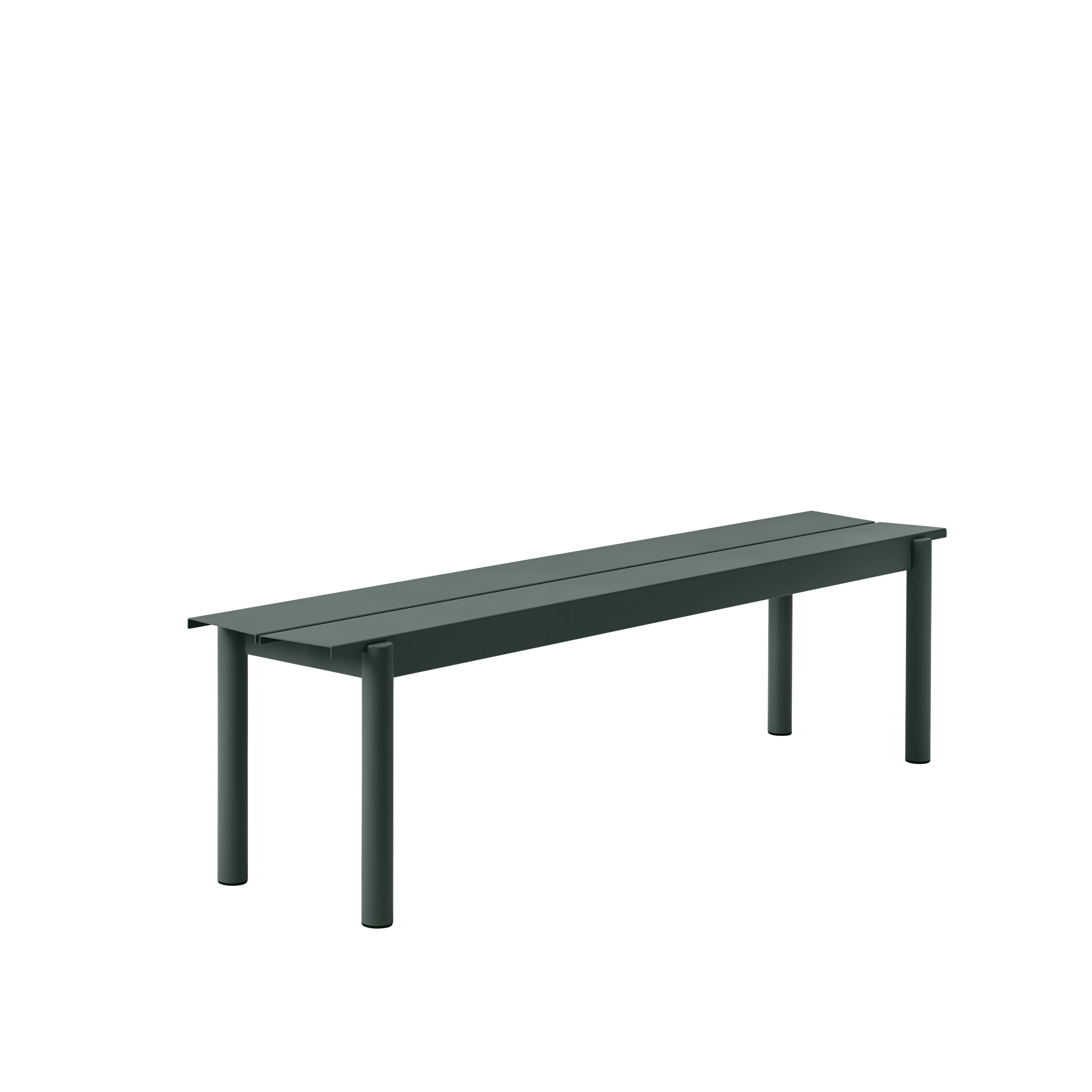 MUUTO - Linear Steel Bænk 170x34, Dark Green