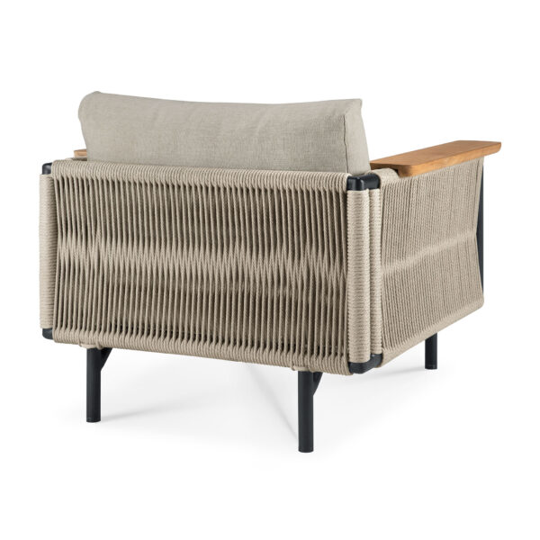 ETHNICRAFT - Corbey Udendørs Loungestol, Black/Oyster - Billede 4