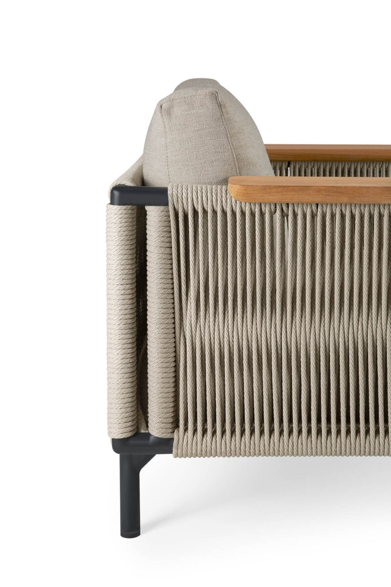 ETHNICRAFT - Corbey Udendørs Loungestol, Black/Oyster - Billede 3