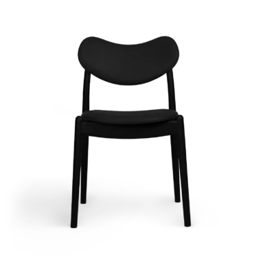 RO COLLECTION - Hybrid Spisebordsstol, Black Oak/Standard Leather Black