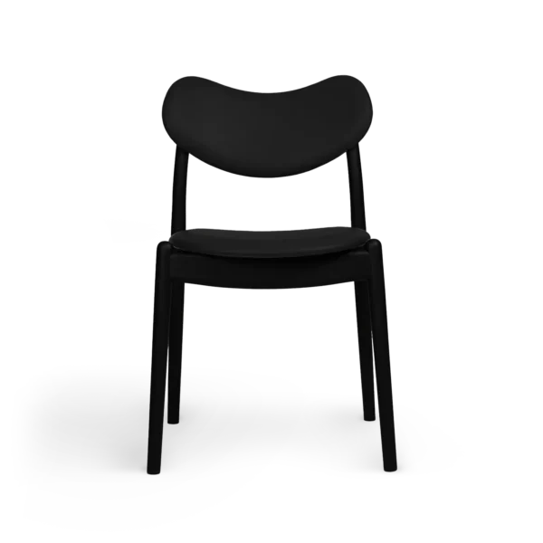 RO COLLECTION - Hybrid Spisebordsstol, Black Oak/Standard Leather Black