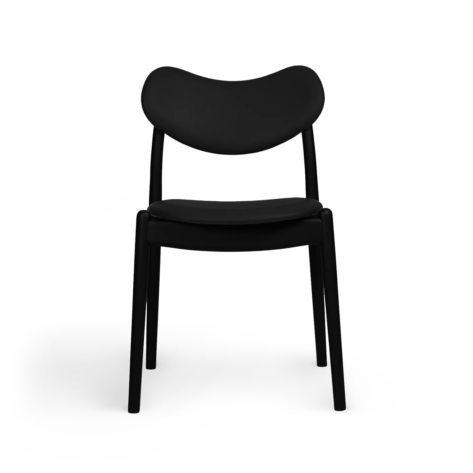 RO COLLECTION - Hybrid Spisebordsstol, Black Oak/Standard Leather Black