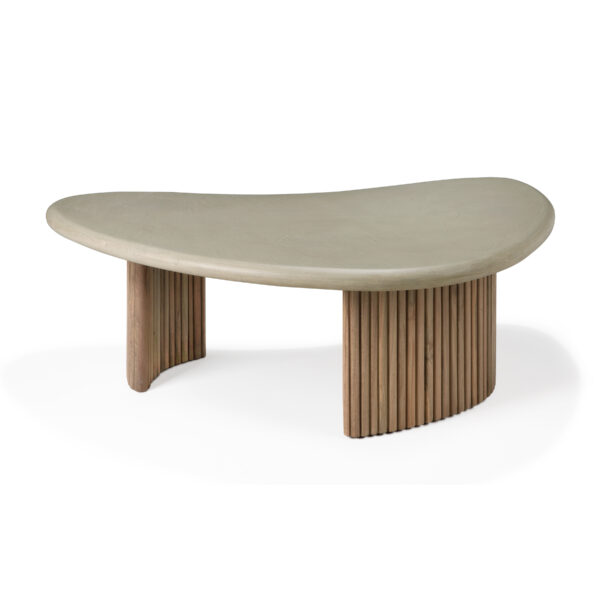 ETHNICRAFT - Boomerang Udendørs Sofabord L90, Concrete/Teak