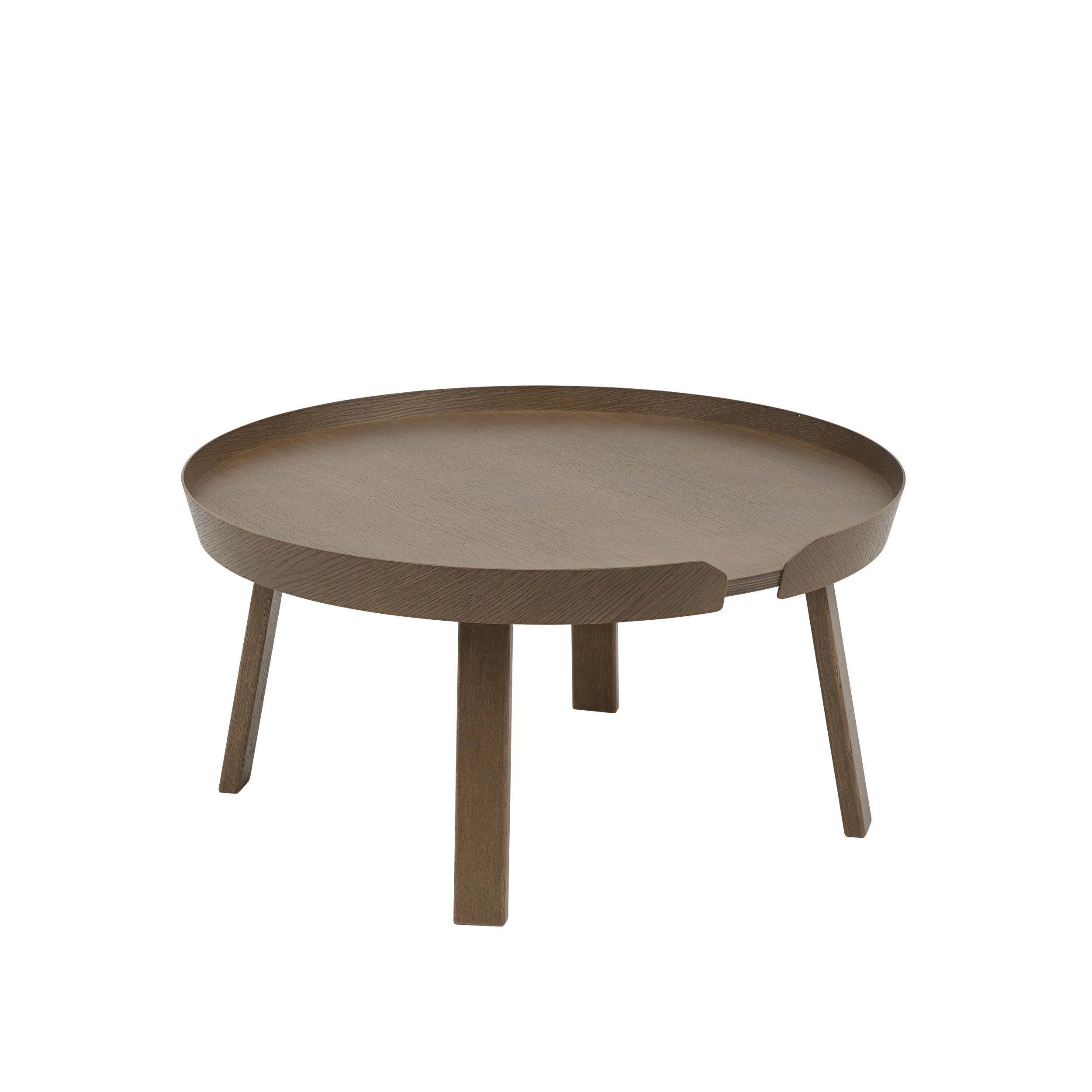 MUUTO - Around Sofabord Ø72, Stained Dark Brown