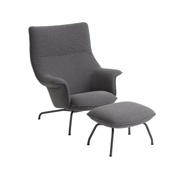 MUUTO - Doze Ottoman Tube, Ocean 80/Anthracite Black - Billede 2