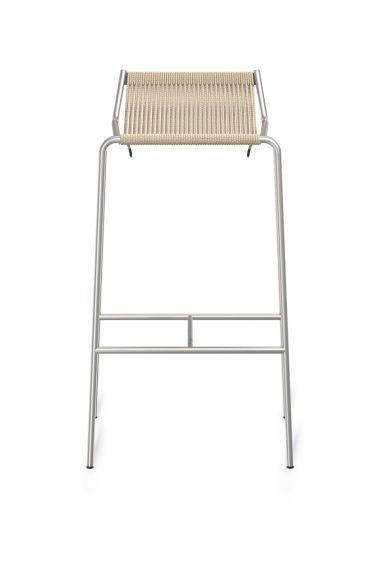 THORUP - Noel Barstol H77, Stål/Natural Linned
