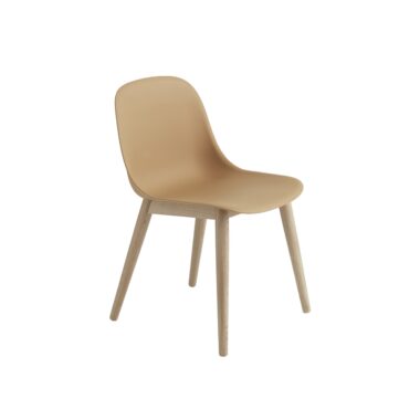 MUUTO - Fiber Spisebordsstol Wood Base, Ochre/Oak