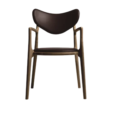 RO COLLECTION - Salon Spisebordsstol, Smoked Oak/Exclusive Leather Choco