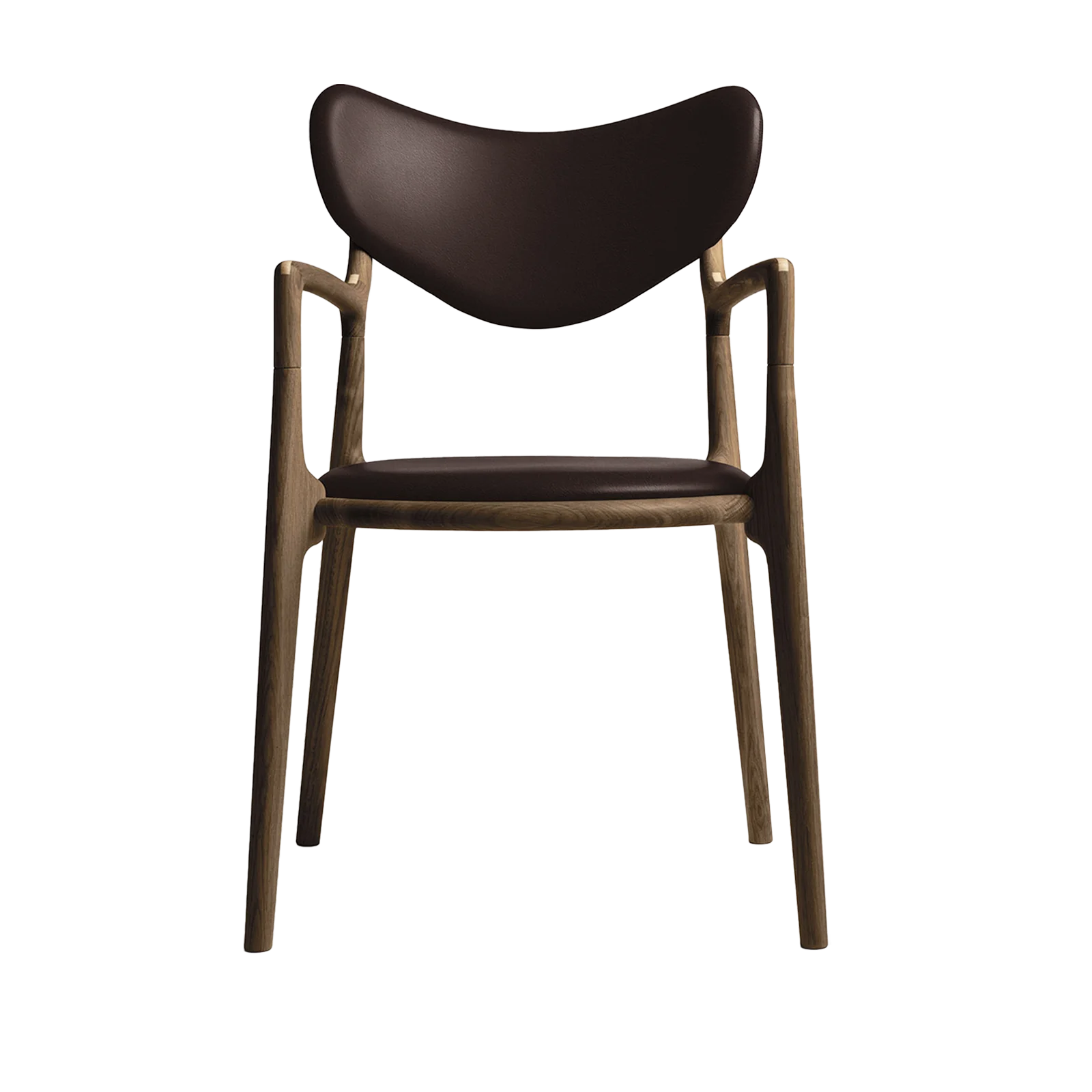 RO COLLECTION - Salon Spisebordsstol, Smoked Oak/Exclusive Leather Choco