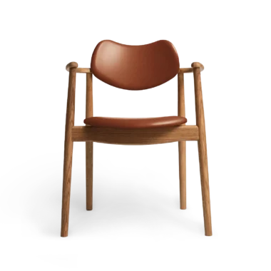 RO COLLECTION - Regatta Spisebordsstol, Oak/Standard Leather Calvados