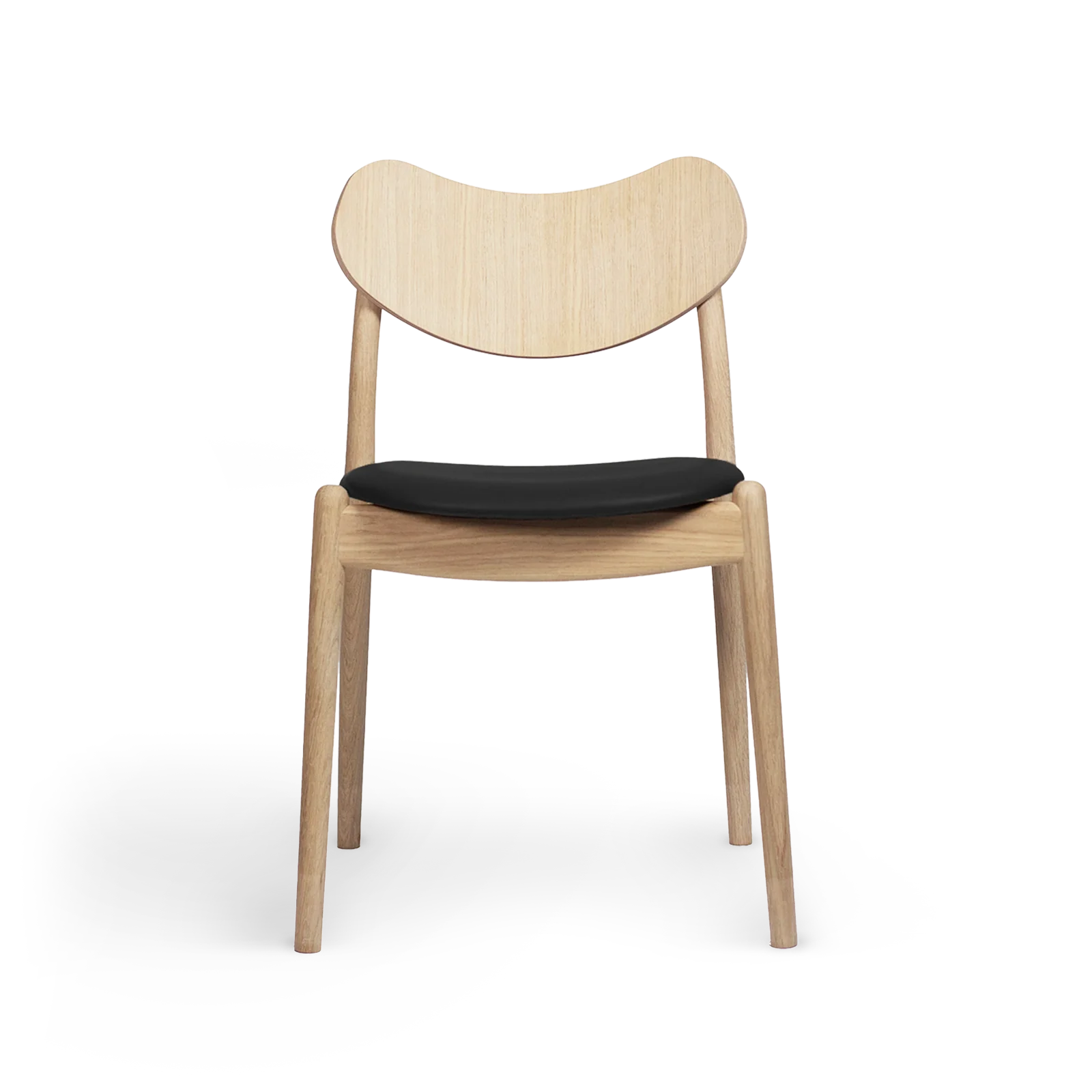 RO COLLECTION - Hybrid Spisebordsstol, Soaped Oak/Exclusive Leather Black