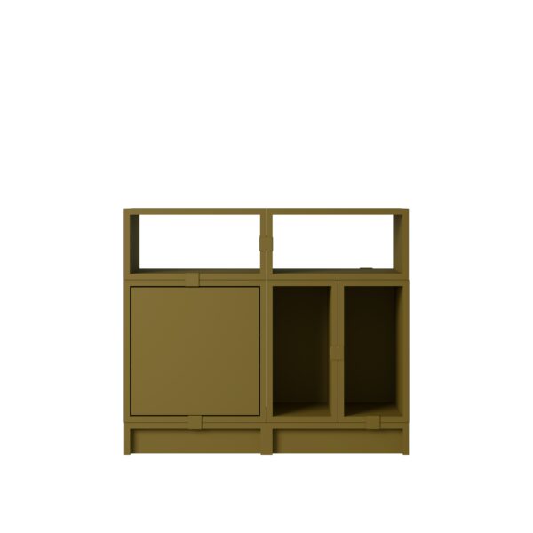MUUTO - Stacked Opbevaringssystem Office 5, Brown Green