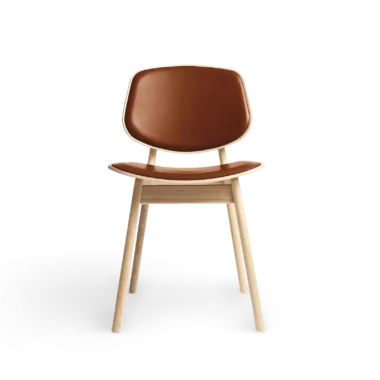 RO COLLECTION - Pandora Spisebordsstol, Soaped Oak/Exclusive Leather Cognac