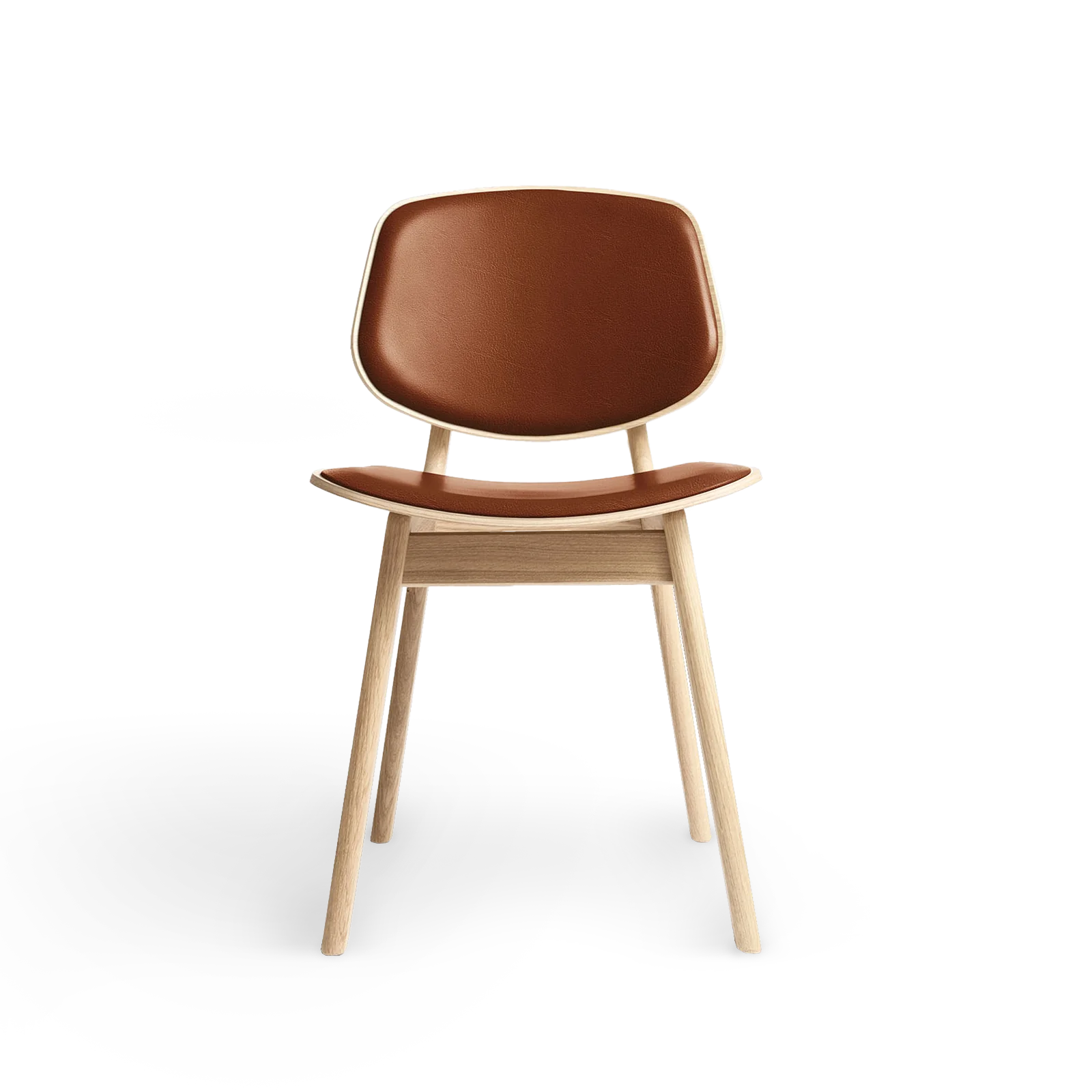 RO COLLECTION - Pandora Spisebordsstol, Soaped Oak/Exclusive Leather Cognac