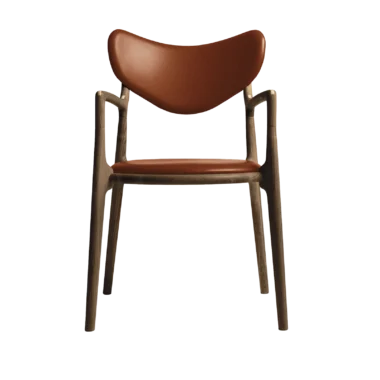 RO COLLECTION - Salon Spisebordsstol, Smoked Oak/Exclusive Leather Cognac