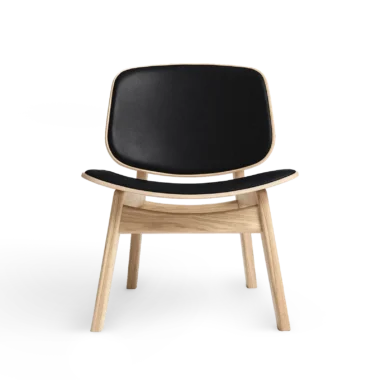 RO COLLECTION - Pandora Loungestol, Soaped Oak/Exclusive Leather Black