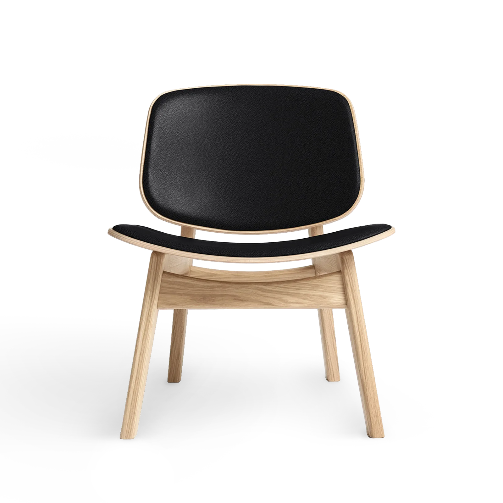 RO COLLECTION - Pandora Loungestol, Soaped Oak/Exclusive Leather Black