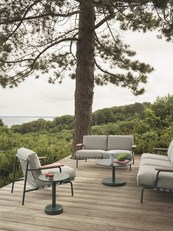 MUUTO - Linear Steel Udendørs Sofabord Ø42, Dark Green - Billede 2
