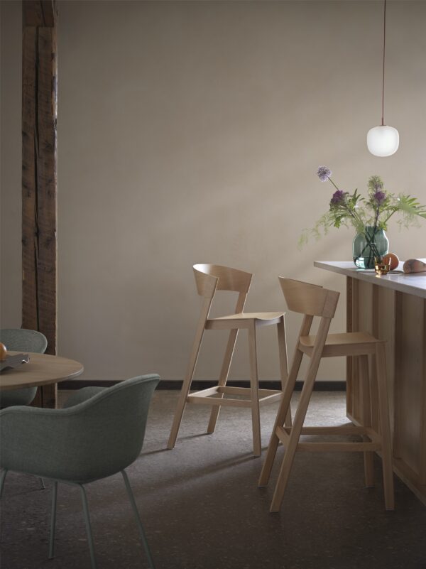 MUUTO - Cover Barstol 75, Refine Leather Black/Stained Dark Brown - Billede 2