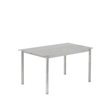 MUUTO - Linear Steel Havebord 140x75, Warm Galvanized Steel