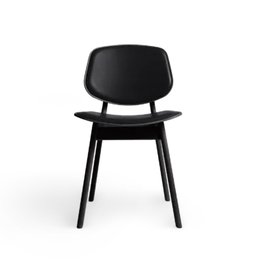RO COLLECTION - Pandora Spisebordsstol, Black Oak/Standard Leather Black