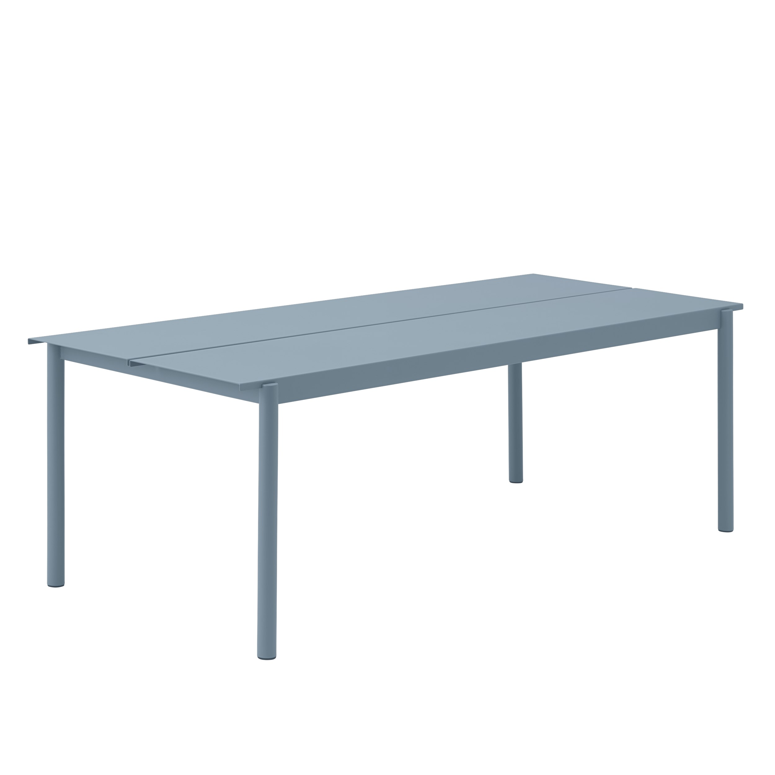 MUUTO - Linear Steel Havebord 220x90, Pale Blue