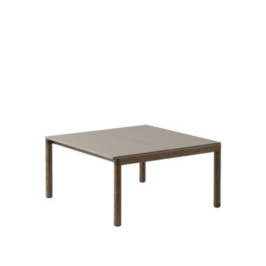 MUUTO - Couple Sofabord 80x84 - 2 Plain, Taupe/Dark Oak