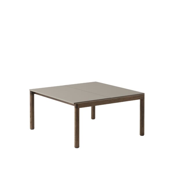 MUUTO - Couple Sofabord 80x84 - 2 Plain, Taupe/Dark Oak
