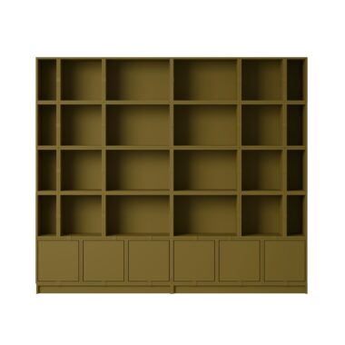 MUUTO - Stacked Opbevaringssystem Bookcase 1, Brown Green