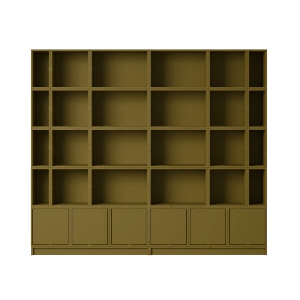 MUUTO - Stacked Opbevaringssystem Bookcase 1, Brown Green