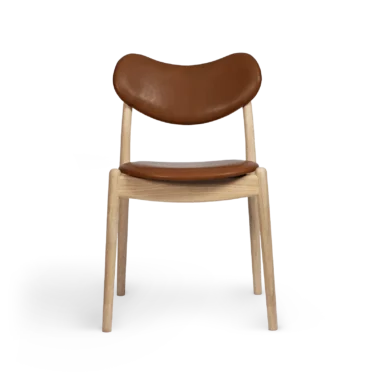 RO COLLECTION - Hybrid Spisebordsstol, Soaped Oak/Supreme Leather Nougat