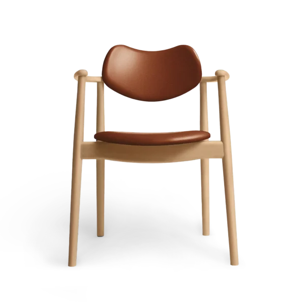 RO COLLECTION - Regatta Spisebordsstol, Beech/Exclusive Leather Cognac