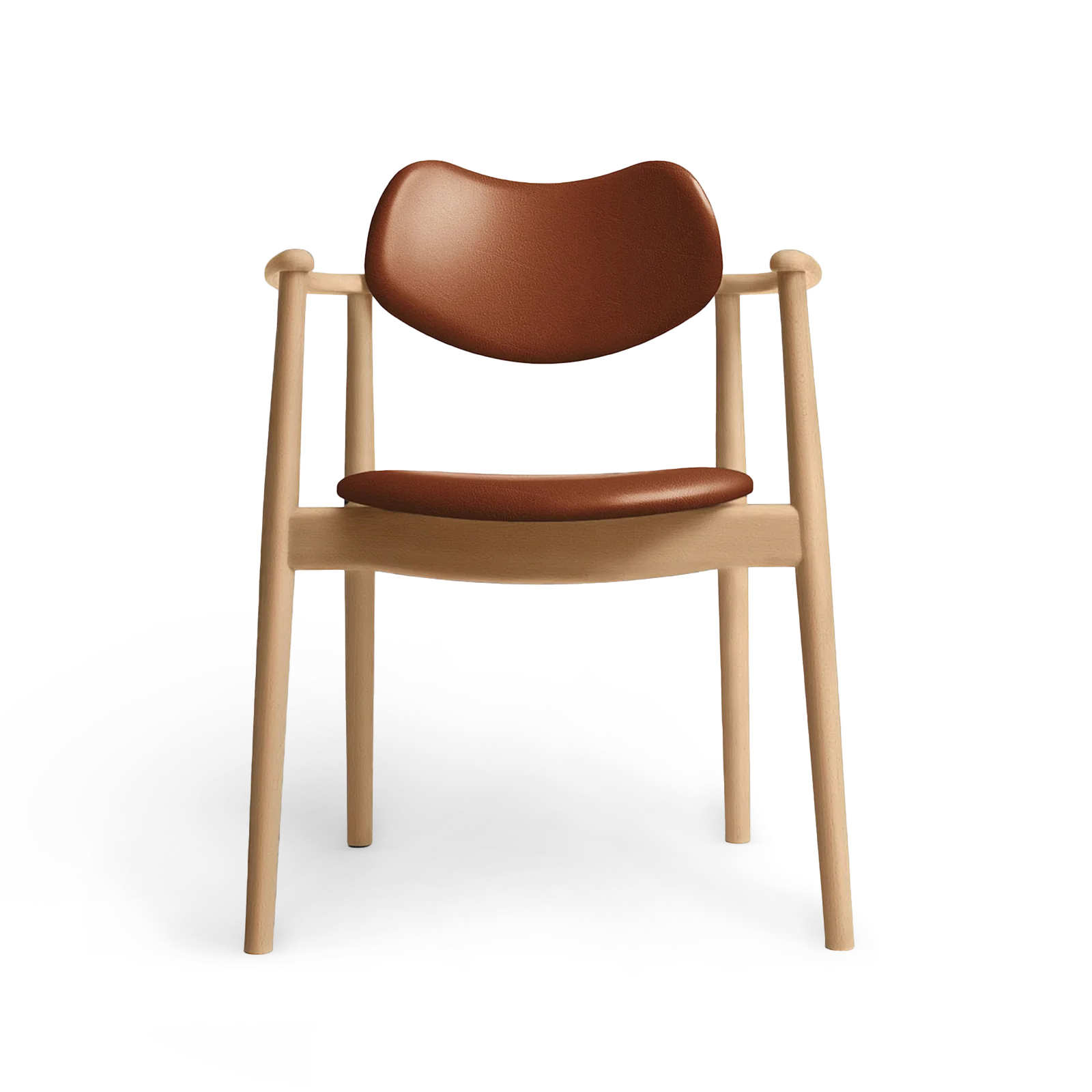 RO COLLECTION - Regatta Spisebordsstol, Beech/Exclusive Leather Cognac