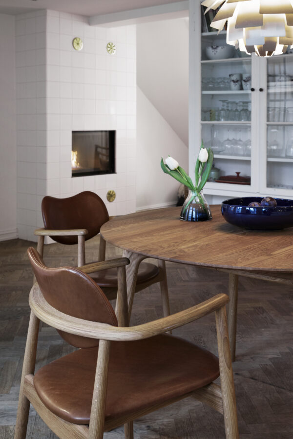 RO COLLECTION - Regatta Spisebordsstol, Oak/Standard Leather Calvados - Billede 2