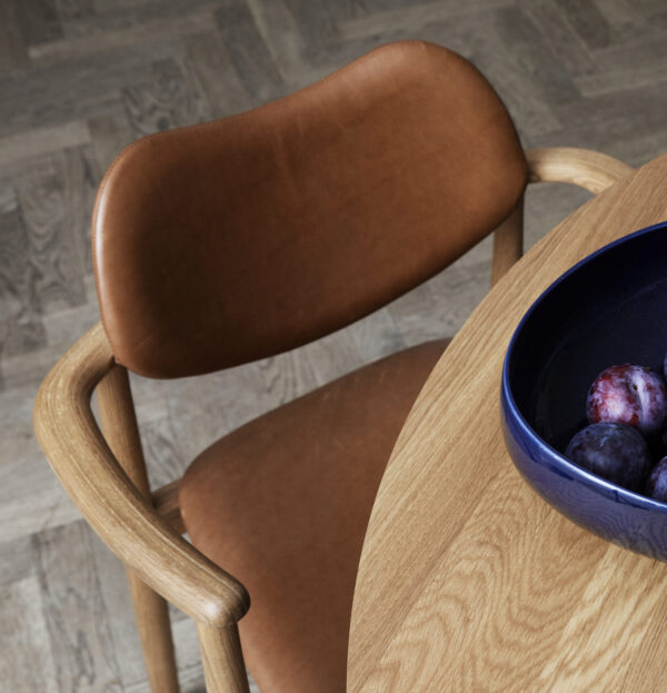 RO COLLECTION - Regatta Spisebordsstol, Oak/Standard Leather Calvados - Billede 3