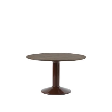 MUUTO - Midst Spisebord Ø120, Dark Oiled Oak/Dark Red