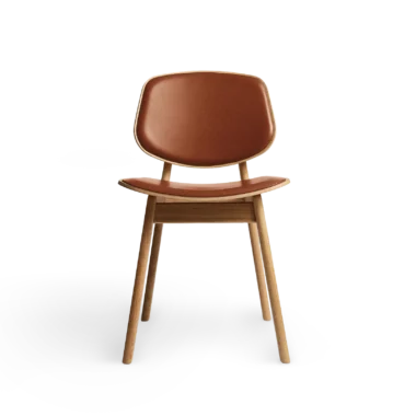 RO COLLECTION - Pandora Spisebordsstol, Oak/Standard Leather Calvados