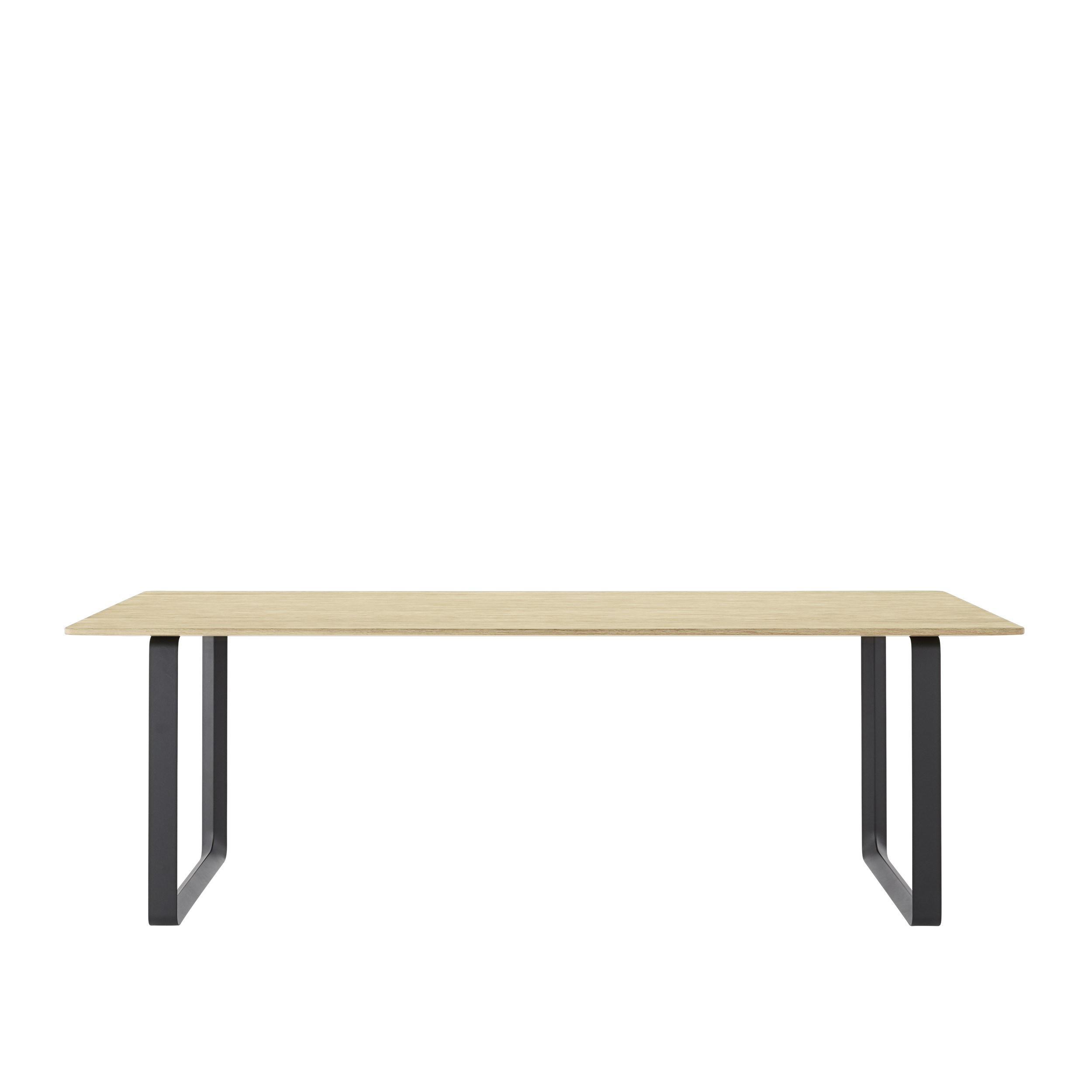 MUUTO - 70/70 Spisebord 225X90, Solid Oak/Anthracite Black